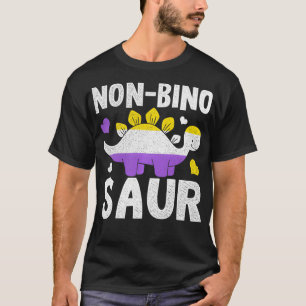 Camiseta Dinossauro Não Bino Saur Aagender Pullove Não Biná