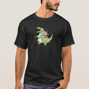 Camiseta Dinossauro Natal Dino Lover Santa Claus Xmas Pal
