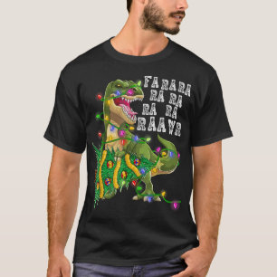 Camiseta Dinossauro Natal Fa Ra Rawr Tree Rex Boys Xmas G