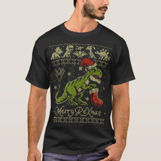 Camiseta Dinossauro Natal Feio - Natal Engraçado