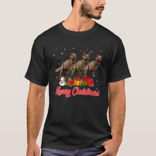 Camiseta Dinossauro Natal Pajama Funny Xmas Luzes Animal
