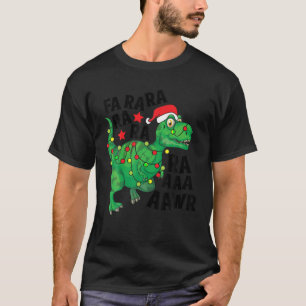Camiseta Dinossauro Natal Santa Hat Fa Ra Ra Rawr T Rex X