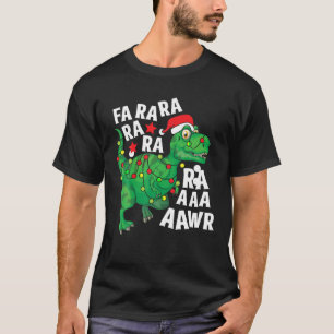 Camiseta Dinossauro Natal Santa Hat Fa Ra Ra Rawr T Rex X