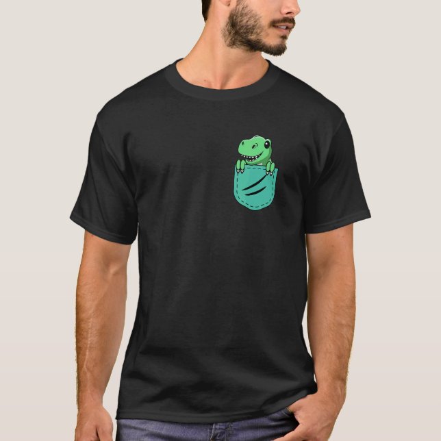 Camiseta Dinossauro No Meu Bolso Rex Dino (Frente)