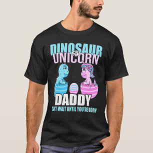 Camiseta Dinossauro ou Unicórnio até ser Nascer Pai Sexo