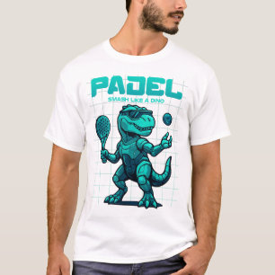 Camiseta Dinossauro Padel Divertido