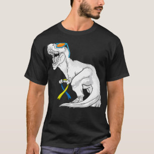 Camiseta Dinossauro para Baixo Síndrome Sensibilização Cria