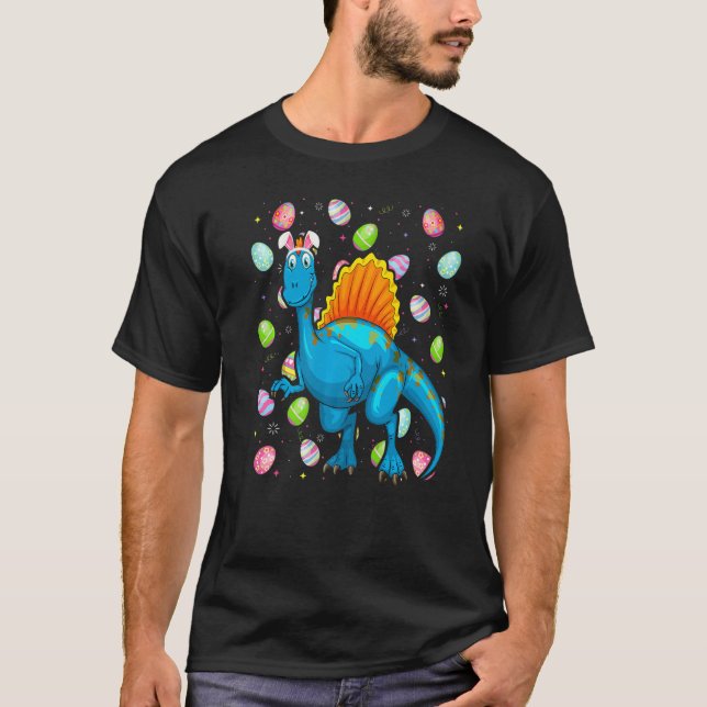 Camiseta Dinossauro Páscoa Ovo Funny Spinosaurus Páscoa Sun (Frente)
