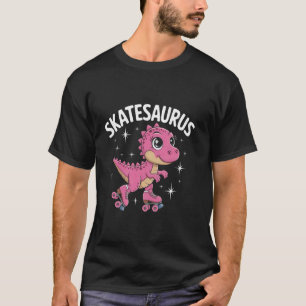 Camiseta Dinossauro Patinador T-Rex Engraçado Patins De Rod