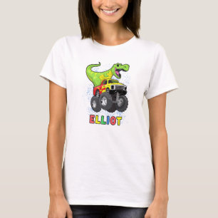 Camiseta Dinossauro Personalizado Elliot Num Caminhão De Mo