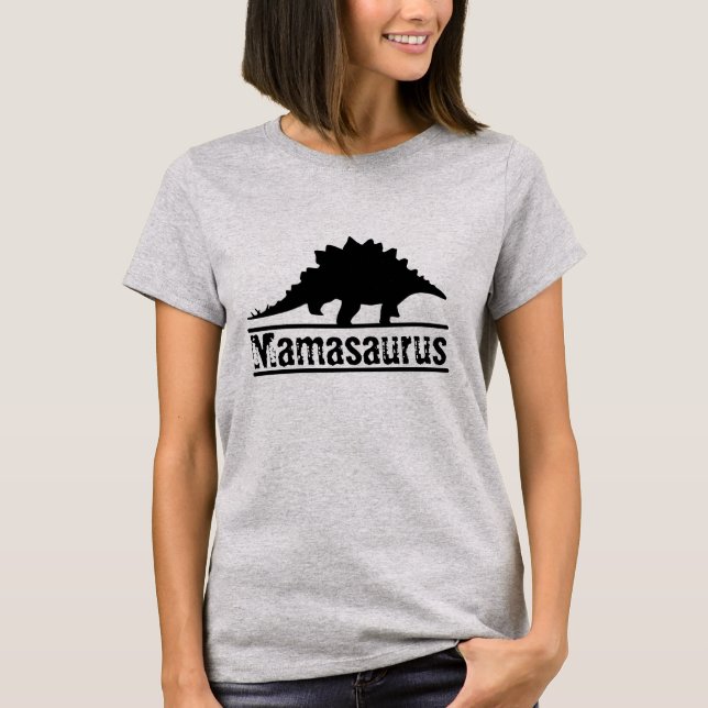 Camiseta Dinossauro Personalizável da Família Mamasaurus co (Frente)