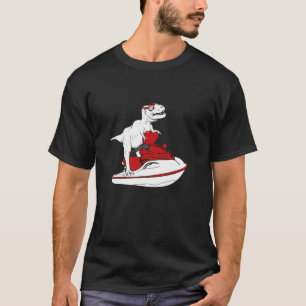 Camiseta Dinossauro pilotando Jetski Dinossauro Usando Ócul