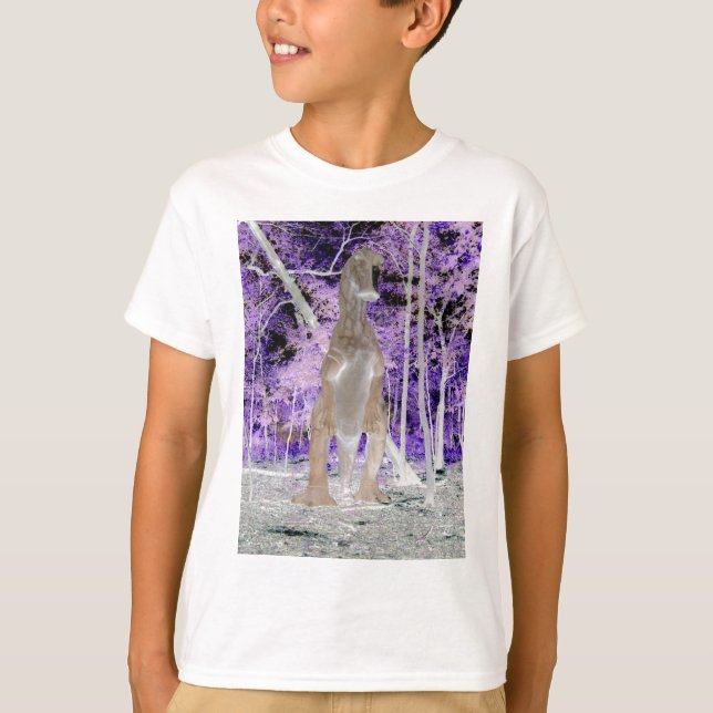 Camiseta Dinossauro pop Art T-Rex (Frente)