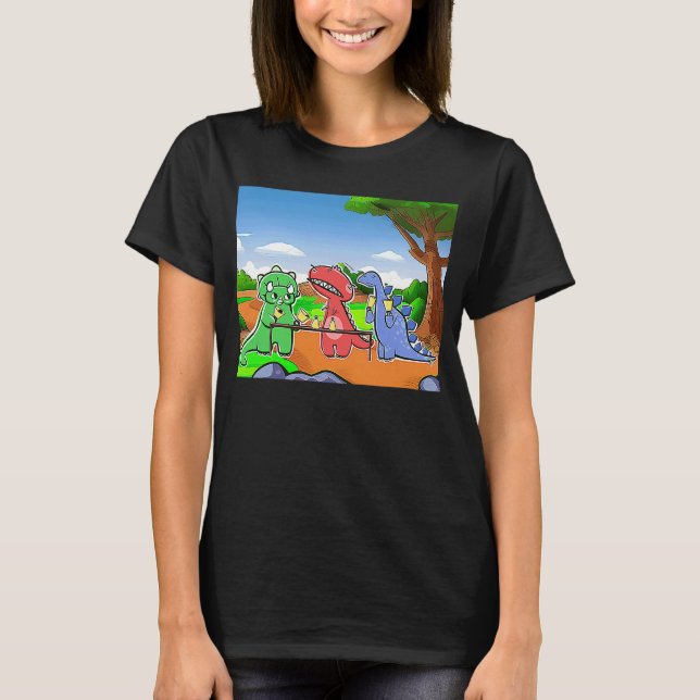 Camiseta Dinossauro: Prática De Boco No Período Triássico (Frente)