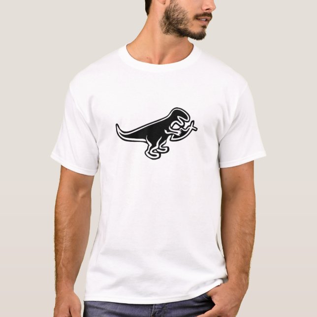 Camiseta Dinossauro que come peixes de Jesus (Frente)