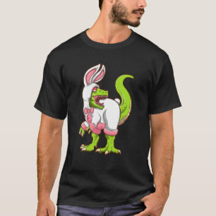 Camiseta Dinossauro Raptor Bunny   Páscoa
