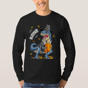 Camiseta Dinossauro Rawr Dia de Ação de Graças Meninos Peru