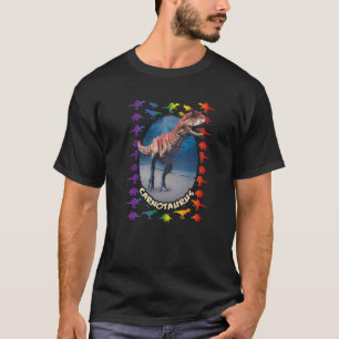 Camiseta Dinossauro Realista Carnotaurus Dino Idea Rainbow