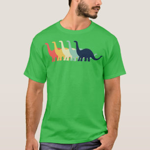 Camiseta Dinossauro Retro Brontosaurus Dinossaur Dino Amant