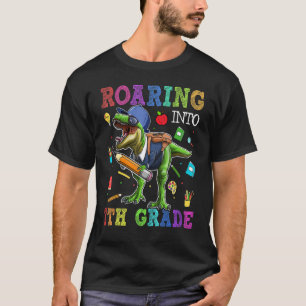 Camiseta Dinossauro Rex De 7 De Raiva De Volta Ao Estudo Es