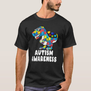 Camiseta Dinossauro Rex Peças do Quebra-Cabeça do Coração C