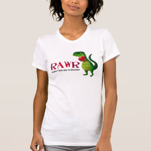Camiseta Dinossauro romântico de RAWR T-rex