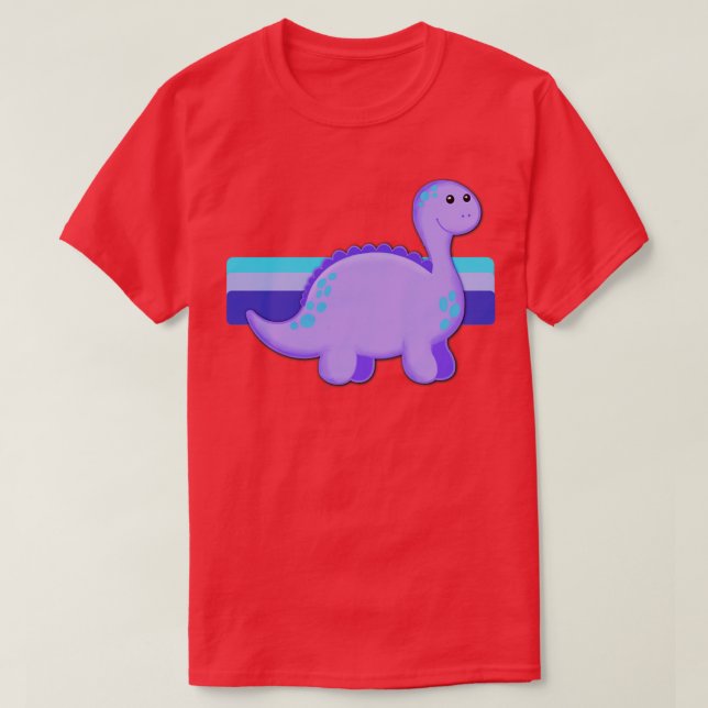 Camiseta Dinossauro Roxo (Frente do Design)