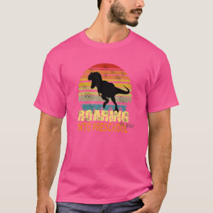 Camiseta Dinossauro Rugindo Pré-Escolar De Volta à Escola P