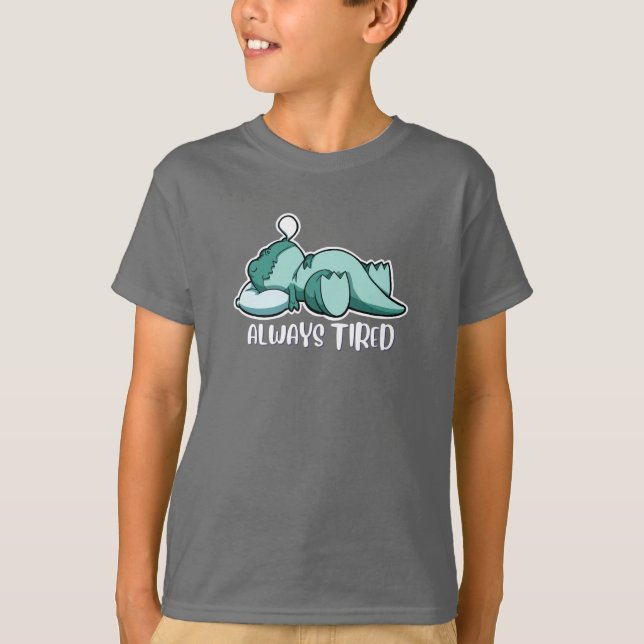 Camiseta Dinossauro Sempre Cansado (Frente)