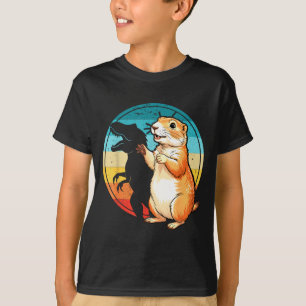 Camiseta Dinossauro sombra fantoche engraçado feliz dia do