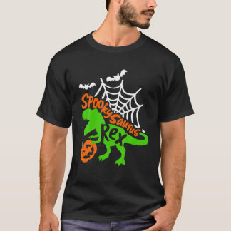 Camiseta Dinossauro Spookysaurus Rex Halloween Dino Pumpkin