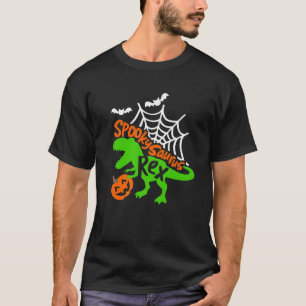 Camiseta Dinossauro Spookysaurus Rex Halloween Dino Pumpkin
