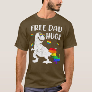 Camiseta Dinossauro T Re Abraços de Pai Livre Vestindo Ócul