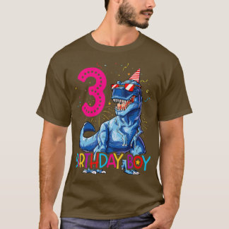 Camiseta Dinossauro T rex 3 anos Crianças de T 3