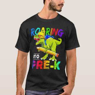 Camiseta Dinossauro T Rex Andando Antes De K Voltar À Escol