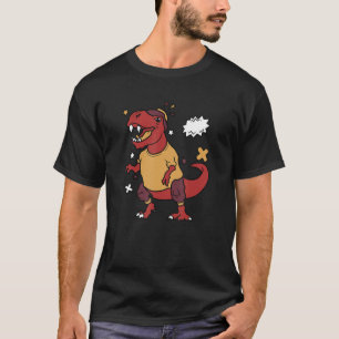 Camiseta Dinossauro T-Rex Animal para Homens, Hipster Funky