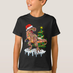 Camiseta Dinossauro T-rex Árvore Natal Sweet Xmas Pet Din