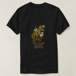 Camiseta Dinossauro T-Rex Bonito Reproduzindo Design pré-hi