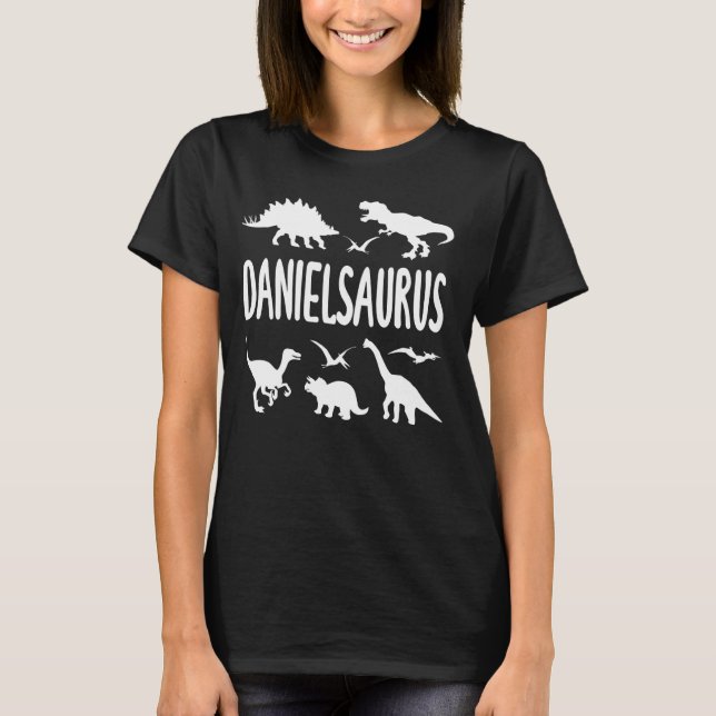 Camiseta Dinossauro T Rex Dino Daniel Danielsaurus Nome dos (Frente)