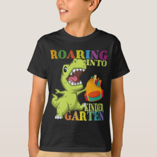 Camiseta Dinossauro T Rex do jardim de infância de volta