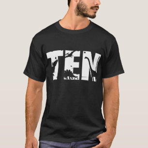 Camiseta Dinossauro T Rex, Dom 10 Anos, Criança de Aniversá