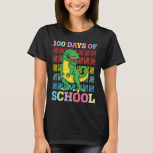 Camiseta Dinossauro T Rex Feliz 100º Dia Das Crianças De Di
