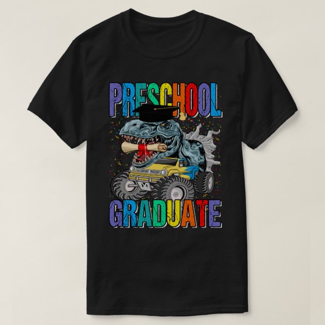 Camiseta Dinossauro T-rex Gr do Monstro do Formando da pré- (Frente do Design)