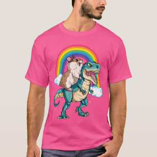 Camiseta Dinossauro T Rex Rainbow Cloud Sparkles