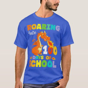 Camiseta Dinossauro T-Rex Rurgindo Em 100 Dias De Escola