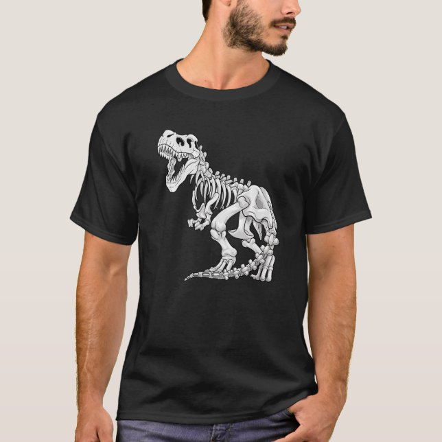 Camiseta Dinossauro T Rex Skeleton Paleontólogo Dino Bones (Frente)