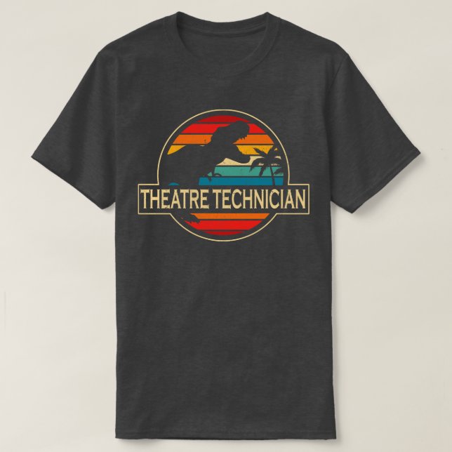Camiseta Dinossauro Técnico de Teatro (Frente do Design)