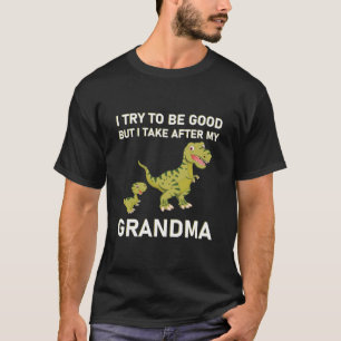 Camiseta Dinossauro - Tento Ser Bom, Mas Tomo Depois