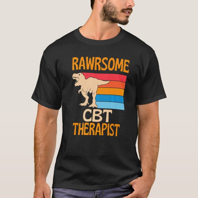 Camiseta Dinossauro Terapista De Cbt Incrível (Frente)
