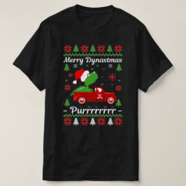 Camiseta dinossauro tiranossauro Ugly Christmas Sweater